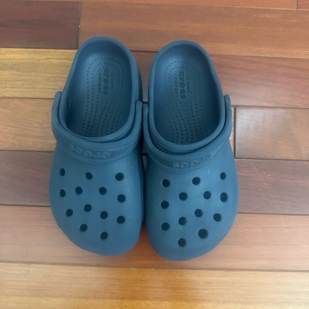 CROCS Kids Slip-On Shoes, Navy Blue, size 13